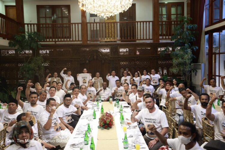 Prabowo Usai Terima Dukungan JoMan: Saya Berasa Makin Optimis dan Lebih Muda 23 Tahun
