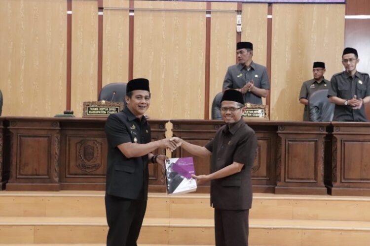 Bupati Ciamis Sampaikan Laporan Keterangan Pertanggungjawaban Tahun 2022 Pada Rapat Paripurna DPRD.